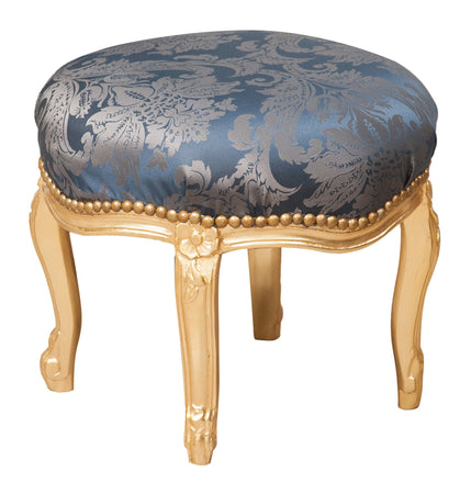 Biscottini Panchetto Poggiapiedi Biscottini Stile Luigi XVI Faggio Massello Intagliato