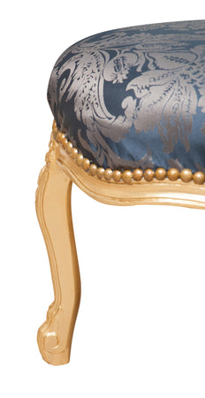 Biscottini Panchetto Poggiapiedi Biscottini Stile Luigi XVI Faggio Massello Intagliato