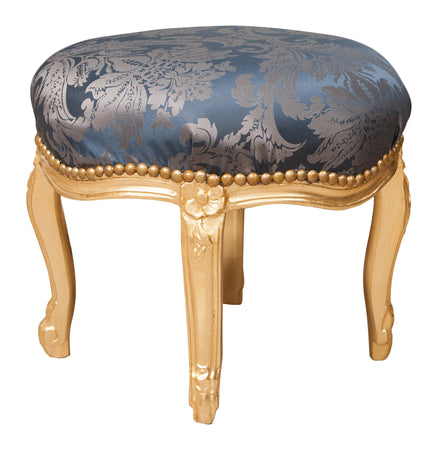 Biscottini Panchetto Poggiapiedi Biscottini Stile Luigi XVI Faggio Massello Intagliato