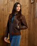 Matilde - Giacca Donna Testa di Moro in vero montone Shearling