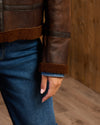Matilde - Giacca Donna Testa di Moro in vero montone Shearling