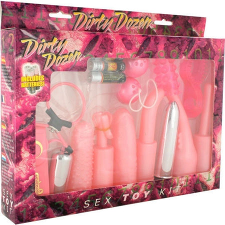 Mega Kit del Piacere 12 pezzi Vibratori Sex Toys Assortiti Rosa
