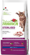 Natural Trainer Sterilised mangime secco Gatti Adult tacchino e fibra di pisello