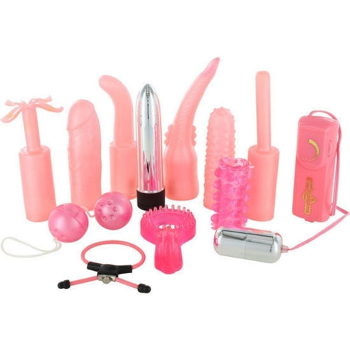 Mega Kit del Piacere 12 pezzi Vibratori Sex Toys Assortiti Rosa