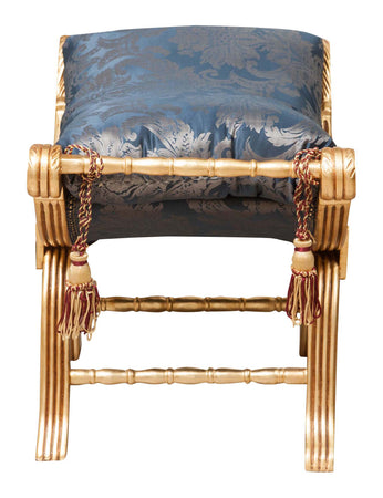 Biscottini Biscottini Panchetta Faldistorio Luigi XVI Faggio Intagliato 74x46x54 Arredo