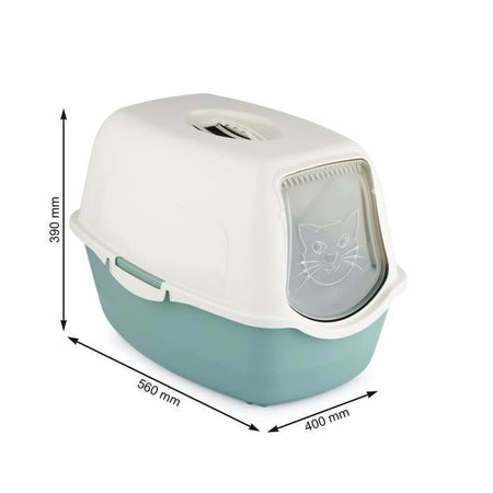 Toilette - Verde acqua e bianco (PP riciclato) - 56 x 40 x 39 cm