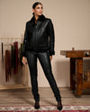 Matilde - Giacca Donna Nera in vero montone Shearling