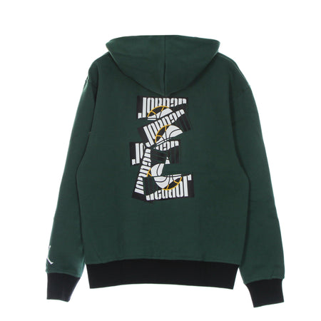 JORDAN Felpa Cappuccio Uomo Sport Dna Hbr Fleece Po Hoodie Noble Green/black da uomo