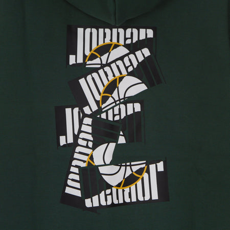JORDAN Felpa Cappuccio Uomo Sport Dna Hbr Fleece Po Hoodie Noble Green/black da uomo