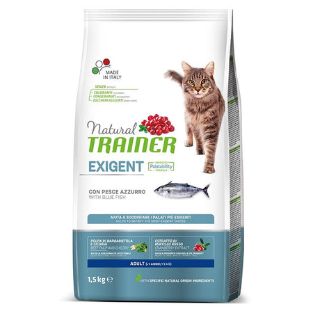 Natural Trainer Exigent mangime secco Gatti Adult pesce azzurro
