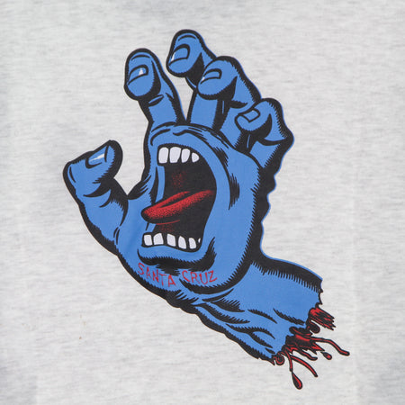 SANTA CRUZ Felpa Girocollo Uomo Screaming Hand Chest Crew Athletic Heather da uomo
