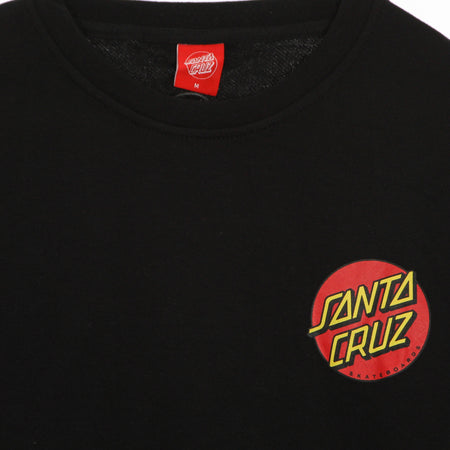SANTA CRUZ Felpa Girocollo Uomo Classic Dot Chest Crew Black da uomo