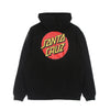 SANTA CRUZ Felpa Cappuccio Uomo Classic Dot Chest Hood Black da uomo