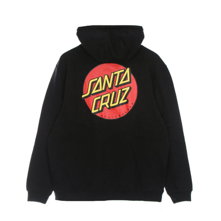 SANTA CRUZ Felpa Cappuccio Uomo Classic Dot Chest Hood Black da uomo