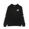 SANTA CRUZ Felpa Cappuccio Zip Uomo Club Oval Dot Zip Hood Black da uomo