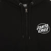 SANTA CRUZ Felpa Cappuccio Zip Uomo Club Oval Dot Zip Hood Black da uomo