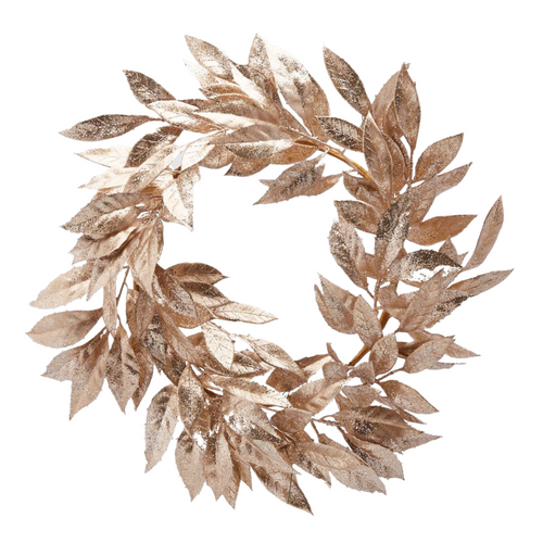 Corona di Lauro Olis decorazione per interno con glitter oro Ø 50 cm