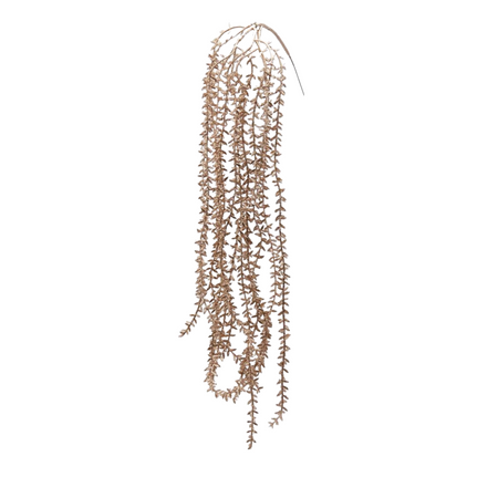 Ramo Cadente di Lauro "Olis" per interno con glitter oro 60 cm
