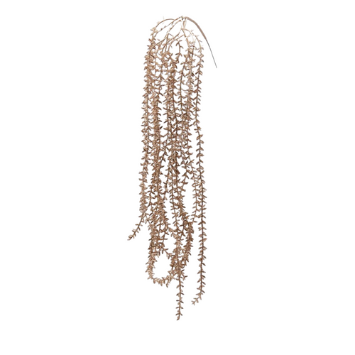 Ramo Cadente di Lauro Olis per interno con glitter oro 60 cm