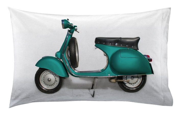 Coppia di federe set di 2 federe stampa digitale 100% cotone made in italy VESPA