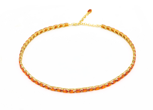 DAGO - Collana Girocollo Tennis Arancio