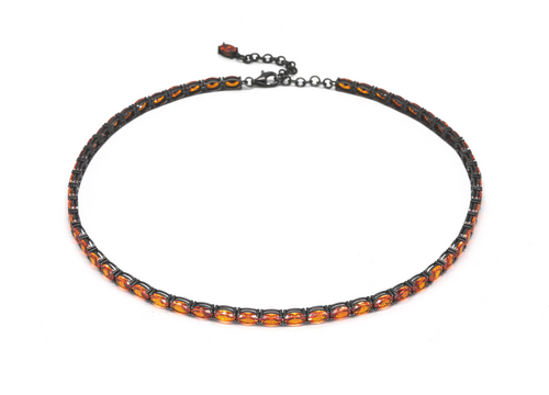 DAGO - Girocollo Tennis Arancio/Nero