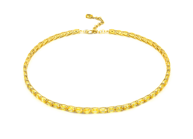 DAGO - Collana Girocollo Tennis Giallo
