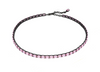 DAGO - Collana Girocollo Tennis Rosa/Nero
