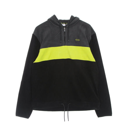 FILA Felpa Cappuccio Uomo Perry Fleece Half Zip Hoodie Black/asphalt/sulphur Spring da uomo