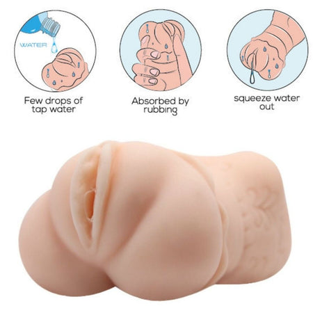 Masturbatore uomo mini vagina realistica e seno Vagina Water Skin Style 2