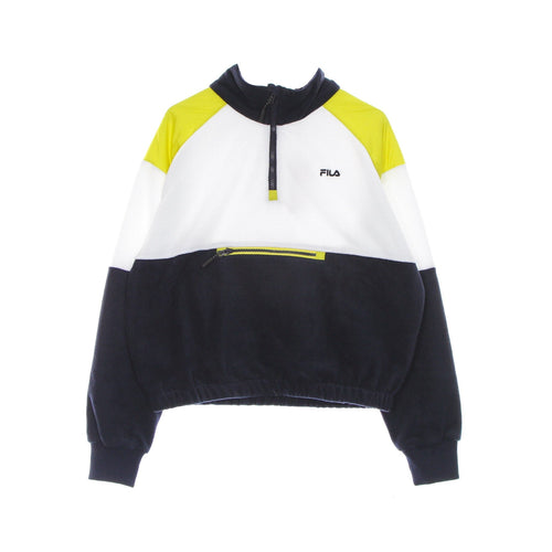 FILA Felpa Collo Alto Donna Yvonne Half Zip Fleece Shirt Black Iris/bright White/warm Olive da donna