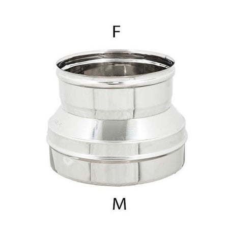 Riduzione inox da M 160 a F variabile spessore 6 decimi AISI 304