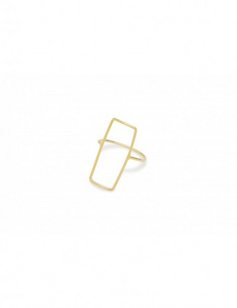 GINGER - ANELLO IN ORO RETTANGOLO