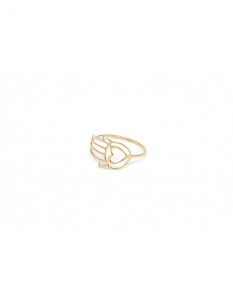 GINGER - ANELLO IN ORO MANO DI FATIMA PICCOLA IN FILO