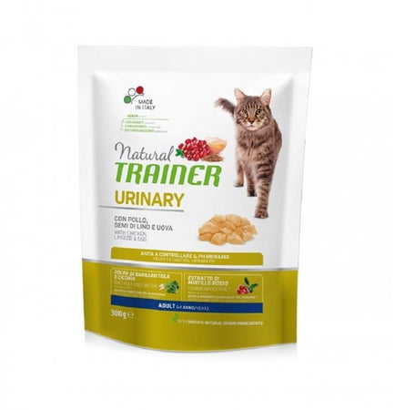 Natural Trainer Urinary mangime secco Gatti Adult pollo semi di lino e uova