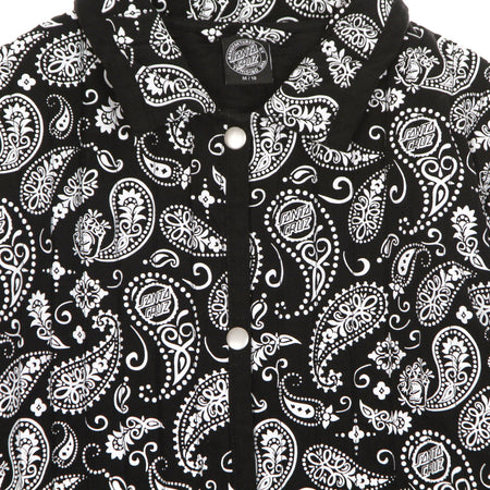 SANTA CRUZ Giacca Coach Jacket Donna Screaming Paisley Jacket Black/white da donna