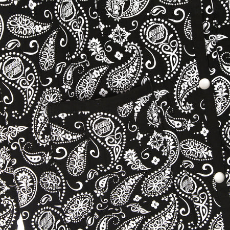 SANTA CRUZ Giacca Coach Jacket Donna Screaming Paisley Jacket Black/white da donna