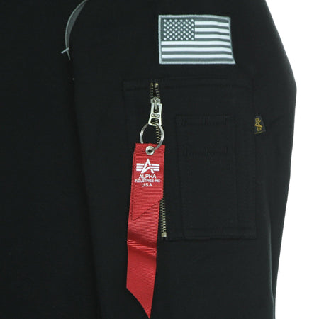 ALPHA INDUSTRIES Felpa Girocollo Uomo Space Shuttle Sweater Black da uomo