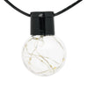 Catena solare 15 lampadine Ø 50 mm luce calda da esterno 6 mt