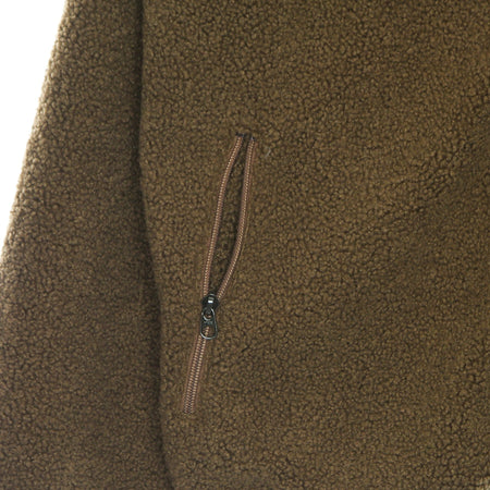 HUF Orsetto Uomo Fort Point Sherpa Jacket Dust Brown da uomo