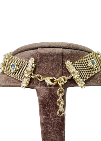 VINTAGE BIJOUX - Choker con 3 inserti in madreperla bianca