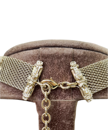 VINTAGE BIJOUX - Choker con 5 inserti in cammeo e perle