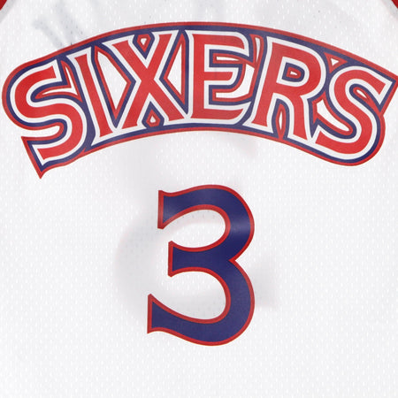 MITCHELL &amp; NESS Canotta Basket Uomo Nba Swingman Jersey Hardwood Classics No 3 Allen Iverson 1996-97 Phi76e Home Original Team Colors da uomo