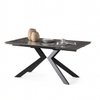 Tavolo Pollux con gambe in ferro e piano in pietra sinterizzata 160/240 x 110 x h 75 cm