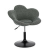 Poltroncina Fleur girevole struttura in acciaio e rivestimento in poliestere per interno