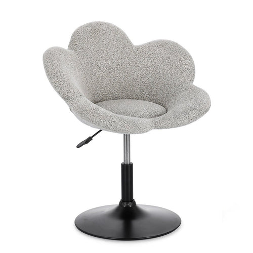 Poltroncina Fleur girevole struttura in acciaio e rivestimento in poliestere per interno