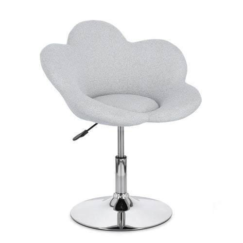 Poltroncina Fleur girevole struttura in acciaio e rivestimento in poliestere per interno