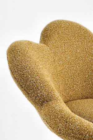 Poltroncina "Fleur" girevole struttura in acciaio e rivestimento in poliestere per interno