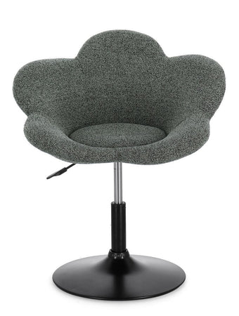 Poltroncina "Fleur" girevole struttura in acciaio e rivestimento in poliestere per interno
