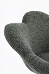 Poltroncina Fleur girevole struttura in acciaio e rivestimento in poliestere per interno